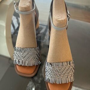 sarto by franco sarto fringe heeled sandals
